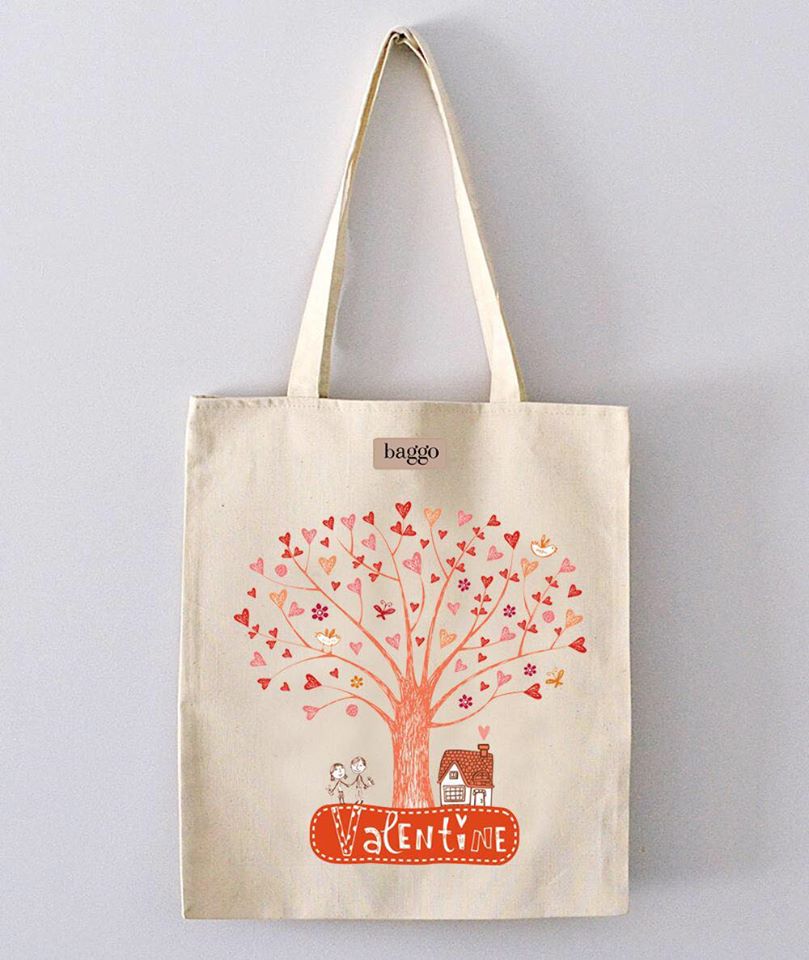 Túi vải bố, túi vải canvas chủ đề tình yêu được sản xuất tại cơ sở Trí Việt- chất lượng, uy tín, giá rẻ nhất