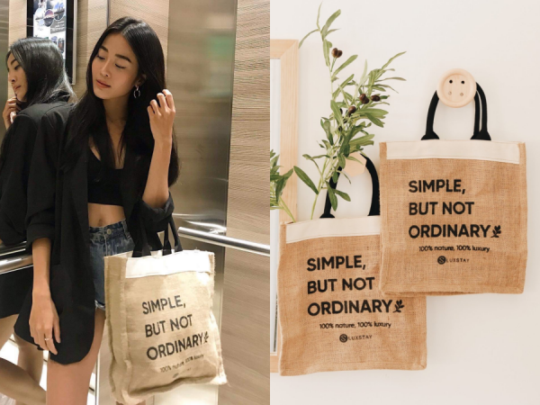 Chiếc túi vải đay thời trang “Simple, but not ordinary” đem đến một gợi ý cho giới trẻ về cách thức hạn chế rác thải nhựa khi đi chơi xa.