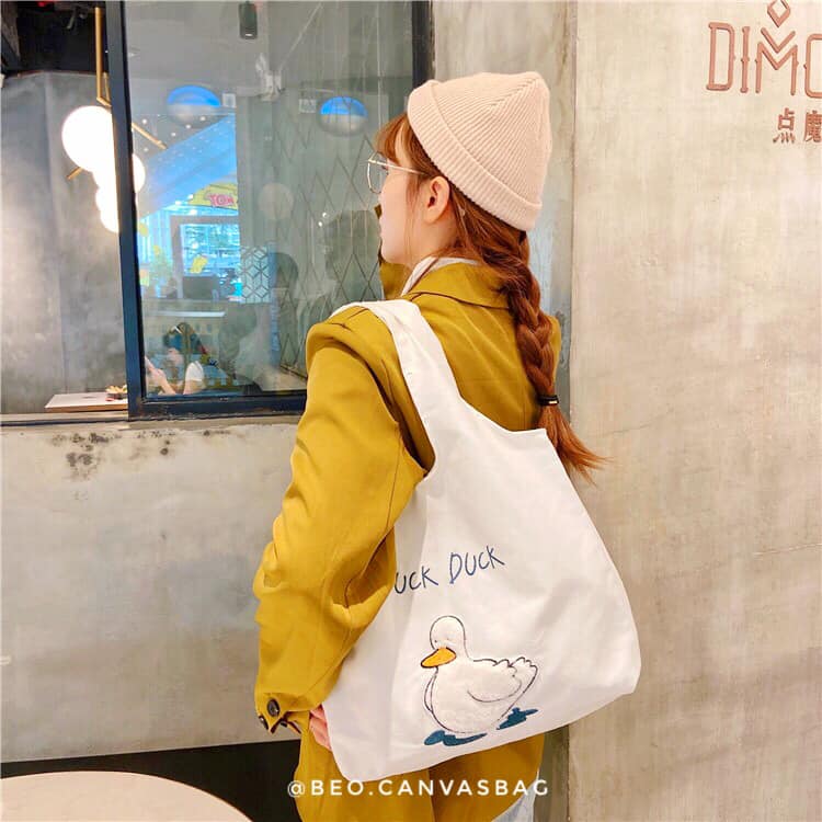 Túi vải canvas hình chú vịt là dòng sản phẩm vượt trội về chất lượng lẫn kiểu dáng, mẫu mã.
