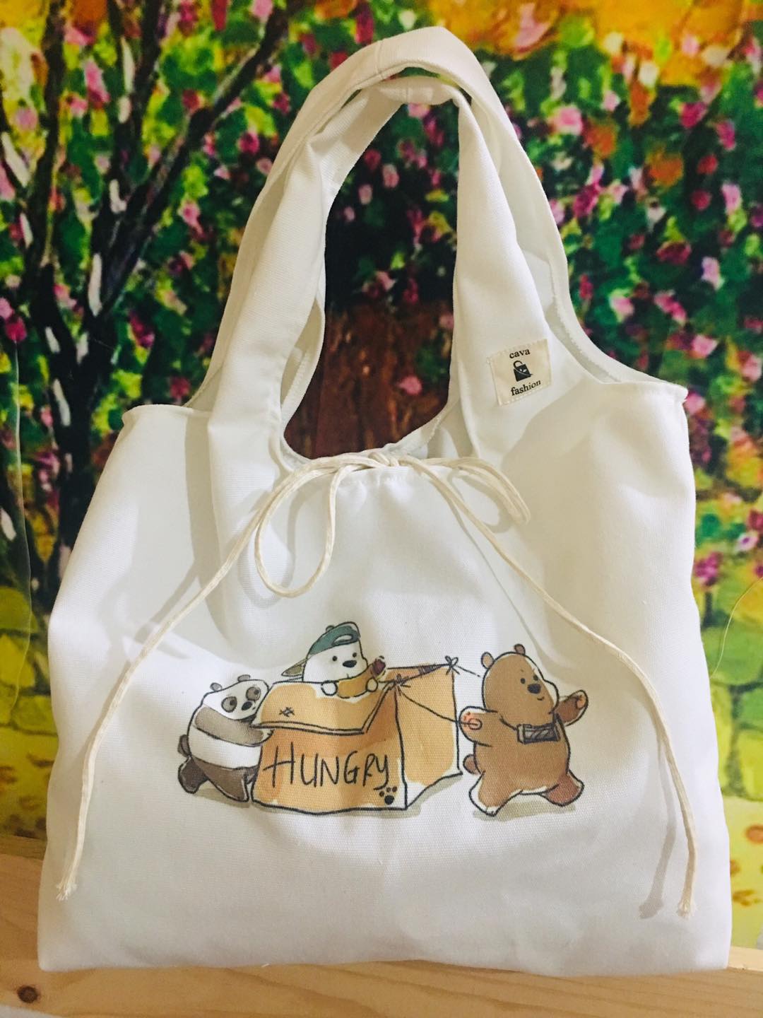 Túi xách vải canvas miệng rút dây cột nơ với thiết kế bền chắc, tiện dụng và giá cả phù hợp